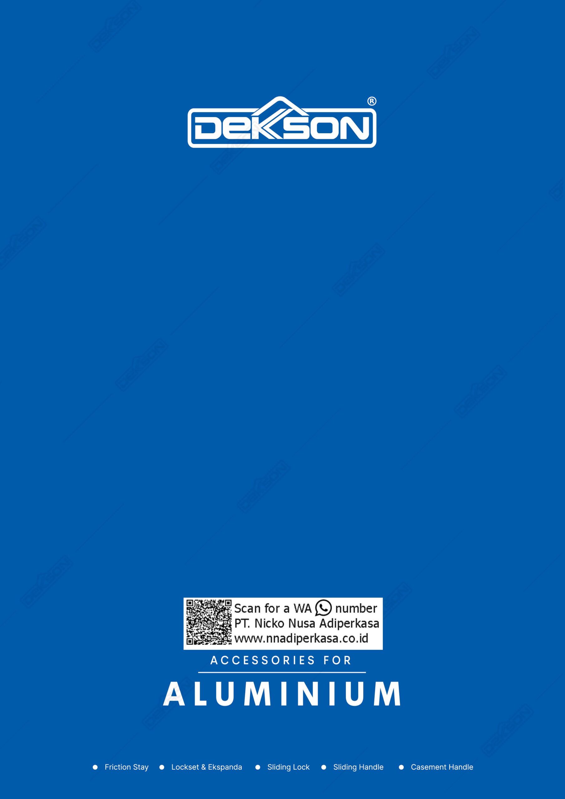 PT Nicko Nusa Adiperkasa Produk Dekkson Hardware Pintu Alumunium